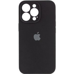 Чохол для Apple iPhone 14 Pro Max Silicone Full camera закритий низ + захист камери / Чорний / Black