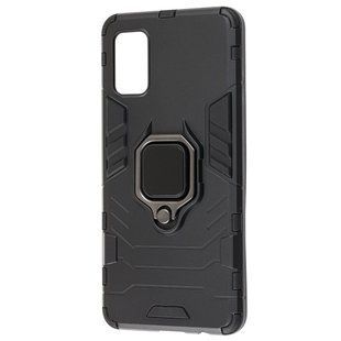 Ударостійкий чохол Transformer Ring for Magnet для Samsung Galaxy A41 (A415) Чорний Протиударний, броньований з кільцем