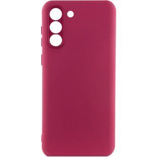 Чохол для Samsung Galaxy S21 Silicone Full camera закритий низ + захист камери Бордовий / Marsala