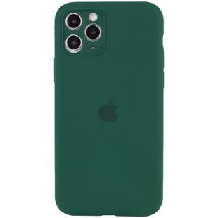 Чохол для Apple iPhone 11 Pro Silicone Full camera / закритий низ + захист камери (Зелений / Army green)