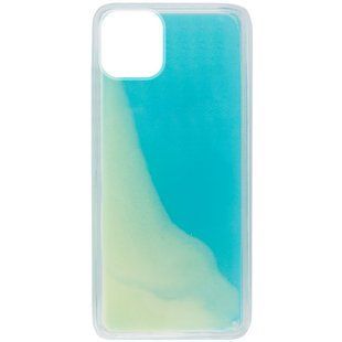 Неоновый чехол Neon Sand glow in the dark для Apple iPhone 12 Pro / 12 (6.1") (Голубой)