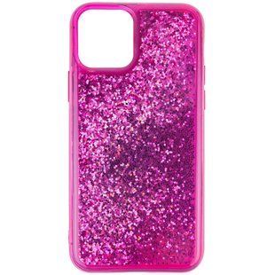 TPU+PC чохол Sparkle (glitter) для Apple iPhone 12 Pro / 12 (6.1") (Малиновий)