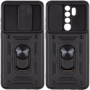Ударостійкий чохол Transformer Ring for Magnet для Xiaomi Redmi 9 Чорний Протиударний, броньований