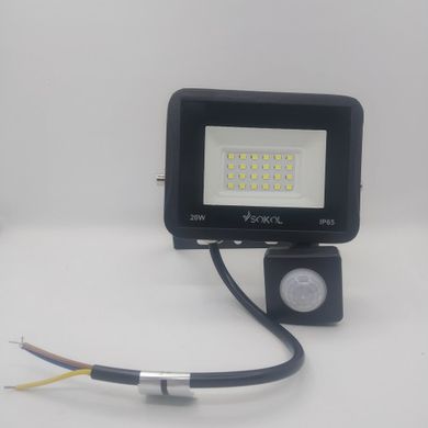 Led прожектор з датчиком руху SOKOL LED-SLT-20W IP65 6500К