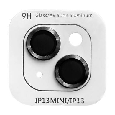 Защитное стекло Metal Classic на камеру (в упак.) для Apple iPhone 13 mini / 13 Черный / Midnight