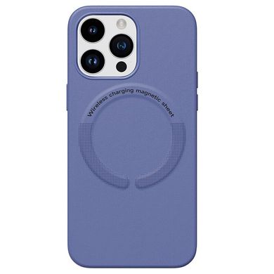 Чохол для iPhone 14 Pro New Leather Case With Magsafe Blue