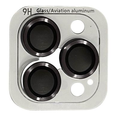 Защитное стекло Metal Classic на камеру (в упак.) для Apple iPhone 14 Pro (6.1"") / 14 Pro Max (6.7"") Темно-Серый / Space Black