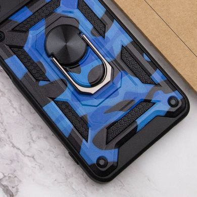 Ударопрочный чехол Camshield Serge Ring Camo для Xiaomi Redmi Note 11 (Global) / Note 11S Синий / Army Blue