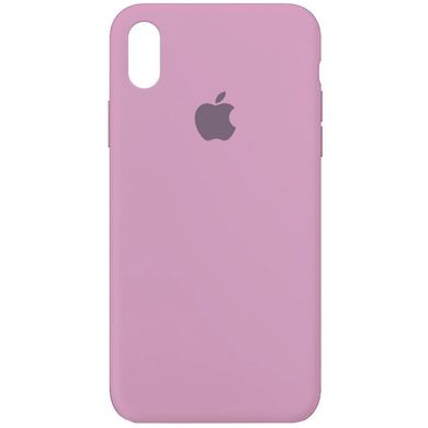 Чехол silicone case for iPhone X/XS с микрофиброй и закрытым низом Lilac Pride