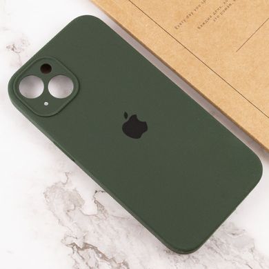 Чехол для Apple iPhone 14 Plus Silicone Full camera закрытый низ + защита камеры / Зеленый / Cyprus Green