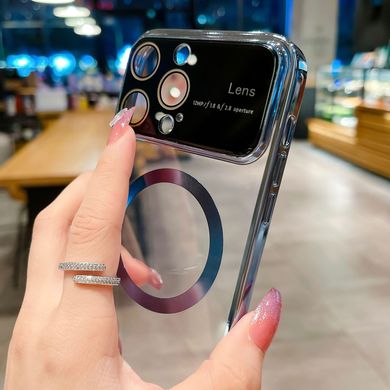Чохол для iPhone 13 Pro Camera Lens Protection with MagSafe + скло на камеру Silver