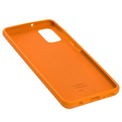 Чохол для Samsung Galaxy A41 (A415) Silicone Full помаранчевий з закритим низом і мікрофіброю