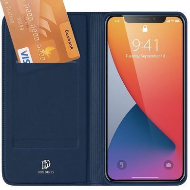 Чехол-книжка Dux Ducis с карманом для визиток для Apple iPhone 12 / 12 Pro (6.1") (Синий)