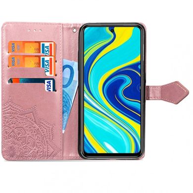 Шкіряний чохол (книжка) Art Case з візитниці для Xiaomi Redmi Note 9 Pro Рожевий