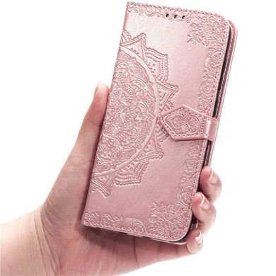Кожаный чехол (книжка) Art Case с визитницей для Xiaomi Redmi Note 9 Pro Розовый