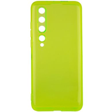 Матовый полупрозрачный TPU чехол с защитой камеры для Xiaomi Mi 10 / Mi 10 Pro Светло-зеленый