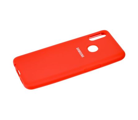 Чохол для Samsung Galaxy A10s (A107) Silicone Full червоний з закритим низом і мікрофіброю