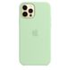 Чехол для Apple iPhone 16 Pro Silicone Case Full / закрытый низ Зеленый / Pistachio