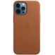 Шкіряний чохол для Apple iPhone 12 Pro / 12 Leather Case (AAA) Original 1:1 (AAA) with MagSafe Brown