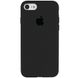 Чехол silicone case for iPhone 6/6s с микрофиброй и закрытым низом (Серый / Dark Grey)