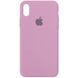 Чохол silicone case for iPhone X / XS з мікрофіброю і закритим низом Lilac Pride