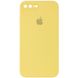 Чохол для Apple iPhone 7 plus / 8 plus Silicone Full camera закритий низ + захист камери (Жовтий / Canary Yellow) квадратні борти