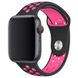 Силіконовий ремінець Sport Nike+ для Apple watch 38mm / 40mm (black/pink)