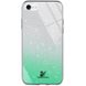 TPU+Glass чехол Swarovski для Apple iPhone 7 / 8 / SE (2020) (4.7") (Бирюзовый)