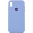 Чохол для Apple iPhone XR (6.1 "") Silicone Case Full з мікрофіброю і закритим низом Блакитний / Lilac Blue