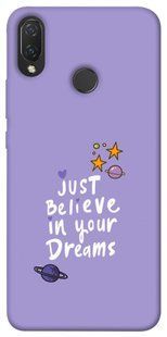 Чохол для Huawei P Smart + 2019 PandaPrint Just believe in your Dreams написи