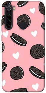 Чехол для Xiaomi Redmi Note 8 PandaPrint Печенье Opeo pink паттерн