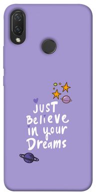 Чехол для Huawei P Smart+ 2019 PandaPrint Just believe in your Dreams надписи