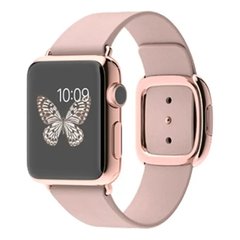Ремінець для Apple Watch 42/44/45 mm Modern Buckle Leather Pink Sand/Gold