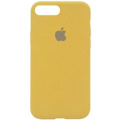 Чехол для Apple iPhone 7 plus / 8 plus Silicone Case Full с микрофиброй и закрытым низом (5.5"") Золотой / Gold
