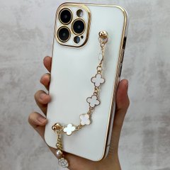 Чехол с цепочкой для iPhone 13 Pro Shine Bracelet Strap White