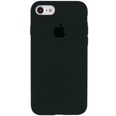 Чехол silicone case for iPhone 7/8 с микрофиброй и закрытым низом Зеленый / Black Green