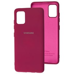 Чохол для Samsung Galaxy A51 (A515) Colors Full бордовий з закритим низом і мікрофіброю