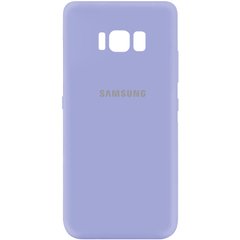 Чохол для Samsung Galaxy S8 + (G955) Silicone Full світло-фіолетовий з закритим низом і мікрофіброю