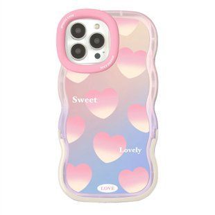 Чехол для iPhone 13 Pro Волнистый Heart sweet lovely + подставка