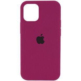 Чохол для iPhone 12 Pro Max Silicone Full / закритий низ / Бордовий / Maroon