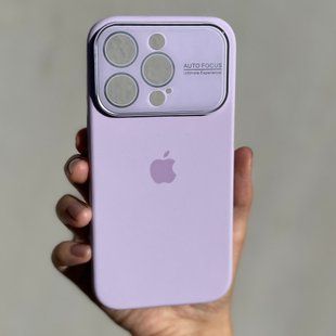 Чохол для iPhone 14 Plus Silicone case AUTO FOCUS + скло на камеру Light Purple
