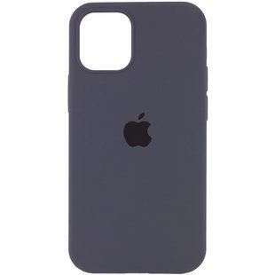 Чохол для iPhone 13 Silicone Full / закритий низ Сірий / Dark Grey