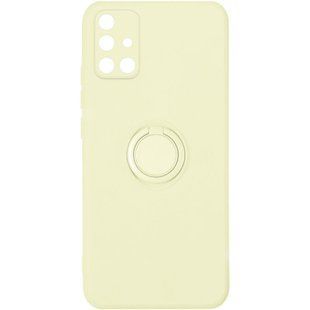 Чехол TPU Candy Ring Full Camera для Samsung Galaxy A71 (Бежевый / Antigue White)