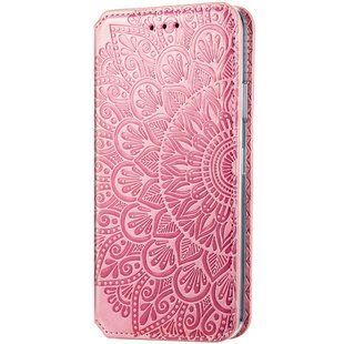 Кожаный чехол книжка GETMAN Mandala (PU) для Samsung Galaxy M51 (Розовый)
