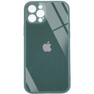 TPU+Glass чохол GLOSSY Logo Full camera (opp) для Apple iPhone 12 Pro (6.1") (Зелений)