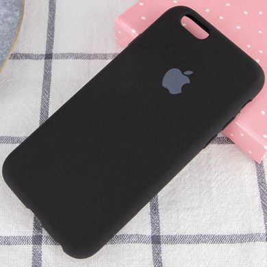 Чехол silicone case for iPhone 7/8 с микрофиброй и закрытым низом Черный / Black