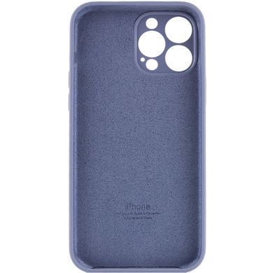 Чехол для Apple iPhone 13 Pro Silicone Full camera закрытый низ + защита камеры / Серый / Lavender Gray