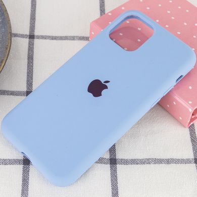 Чехол для Apple iPhone 11 Pro (5.8") Silicone Full / закрытый низ (Голубой / Lilac Blue)