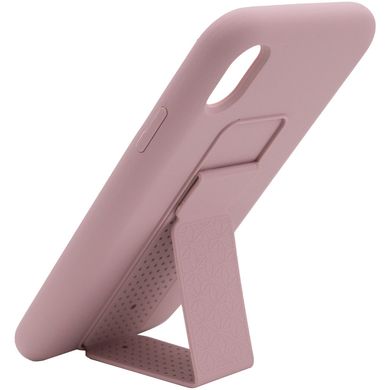 Чехол Silicone Case Hand Holder для Apple iPhone X / XS (5.8") (Розовый / Pink Sand)