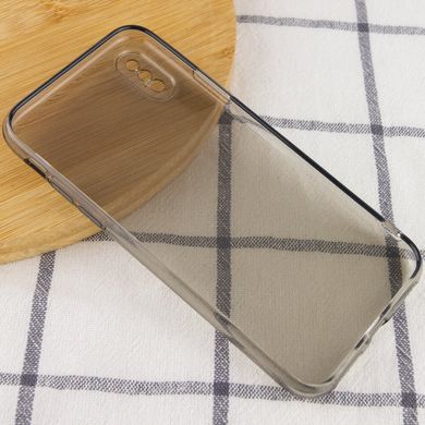 Матовый полупрозрачный TPU чехол с защитой камеры для Apple iPhone X / XS (5.8") (Черный / Black)